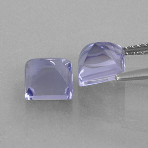  ct natürliche blauer Iolith-Edelsteine, Quadrat, Transparent
