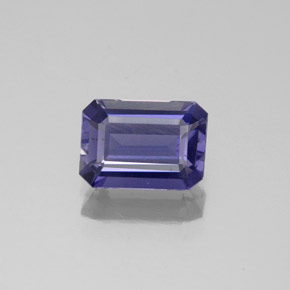 1,06 ctw natürlicher blauer Iolith, Smaragdschliff, VS