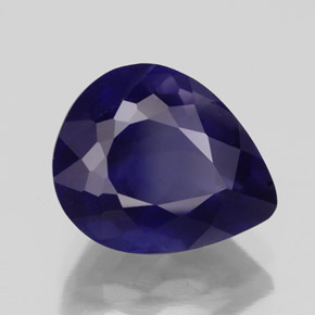 3,83 ctw natürlicher blauer Iolith, Birnenform, VS