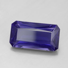 5,74 ctw natürlicher Blauviolett Iolith, Smaragdschliff, VS