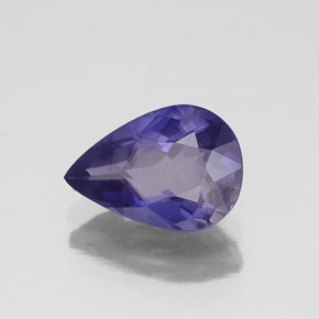 1,35 ctw natürlicher blauer Iolith, Birnenform, VS-SI