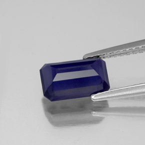 1,51 ctw natürlicher blauer Iolith, Smaragdschliff, VS-SI