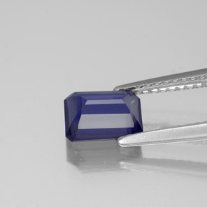 1,02 ctw natürlicher blauer Iolith, Smaragdschliff, VS