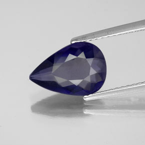 2,00 ctw natürlicher blauer Iolith, Birnenform, VS