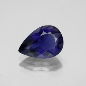 2,25 ctw natürlicher blauer Iolith, Birnenform, VS