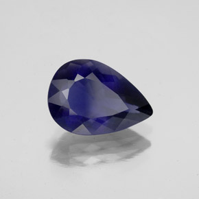 2,25 ctw natürlicher blauer Iolith, Birnenform, VS