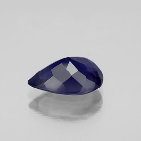 2,25 ctw natürlicher blauer Iolith, Birnenform, VS