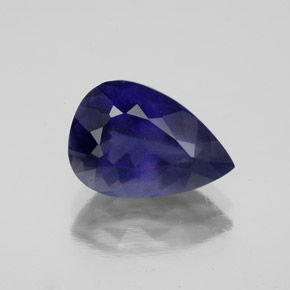 2,98 ctw natürlicher blauer Iolith, Birnenform, VS