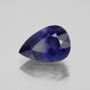 2,98 ctw natürlicher blauer Iolith, Birnenform, VS