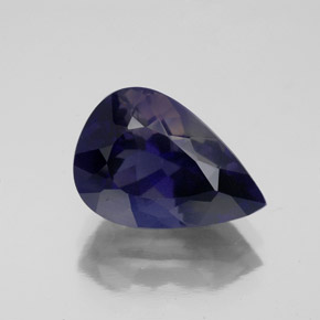 3,88 ctw natürlicher blauer Iolith, Birnenform, VS