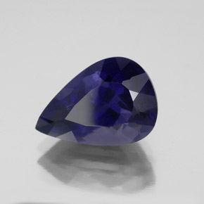 3,88 ctw natürlicher blauer Iolith, Birnenform, VS