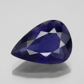 5,08 ctw natürlicher blauer Iolith, Birnenform, VS-SI