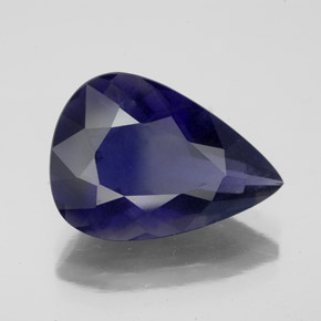 5,08 ctw natürlicher blauer Iolith, Birnenform, VS-SI