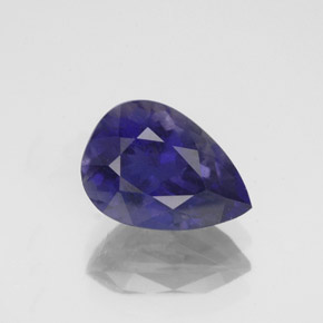 1,88 ctw natürlicher blauer Iolith, Birnenform, VS