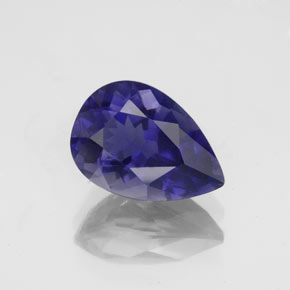 1,83 ctw natürlicher blauer Iolith, Birnenform, VS