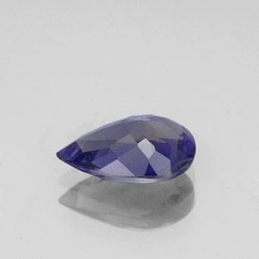 1,37 ctw natürlicher blauer Iolith, Birnenform, VS