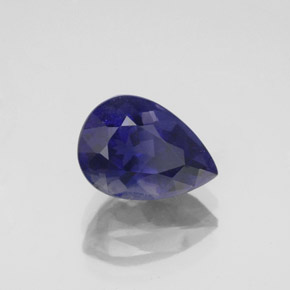 2,03 ctw natürlicher blauer Iolith, Birnenform, VS