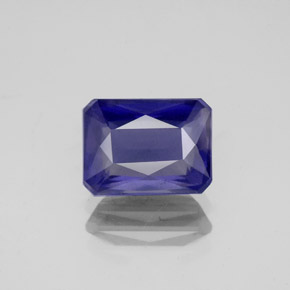 2,07 ctw natürlicher blauer Iolith, Smaragdschliff, VS