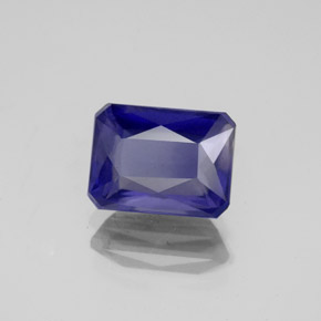2,07 ctw natürlicher blauer Iolith, Smaragdschliff, VS