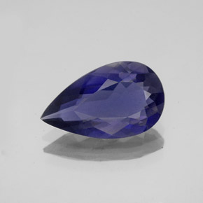 2,32 ctw natürlicher blauer Iolith, Birnenform, VS