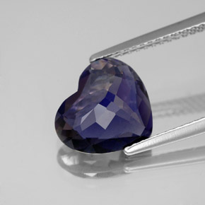 2,46 ctw natürlicher blauer Iolith, Herzform, VS