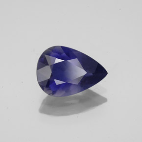 1,43 ctw natürlicher blauer Iolith, Birnenform, VS