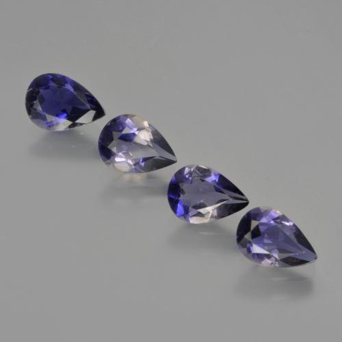2.19 ct natürliche tiefblau Iolith-Edelsteine, Birnenform, VS