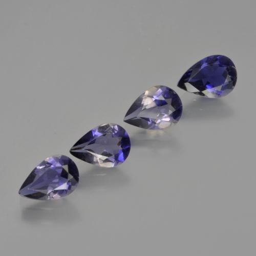 2.19 ct natürliche tiefblau Iolith-Edelsteine, Birnenform, VS