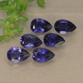 2,27 ct natürliche Tiefblau Iolith-Edelsteine, Birnenform, VS