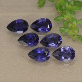 2,27 ct natürliche Tiefblau Iolith-Edelsteine, Birnenform, VS