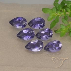 1,65 ct natürliche violetter Iolith-Edelsteine, Birnenform, VS