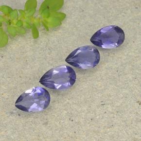1,19 ct natürliche violetter Iolith-Edelsteine, Birnenform, VS