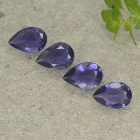 1,11 ct natürliche violetter Iolith-Edelsteine, Birnenform, VS