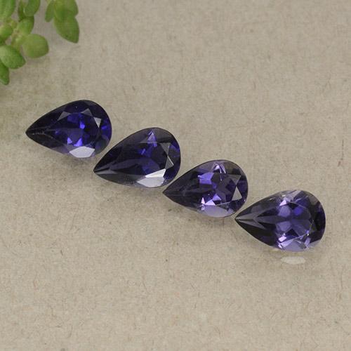 1,34 ct natürliche violetter Iolith-Edelsteine, Birnenform, VS
