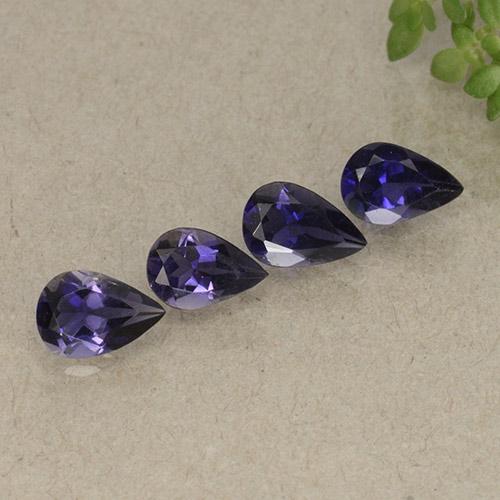 1,34 ct natürliche violetter Iolith-Edelsteine, Birnenform, VS
