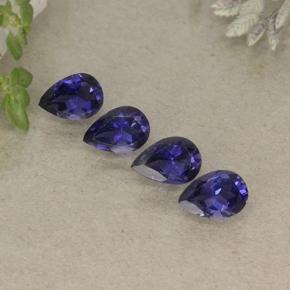 1,63 ct natürliche blauer Iolith-Edelsteine, Birnenform, VS