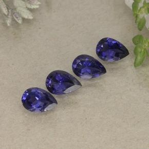 1,63 ct natürliche blauer Iolith-Edelsteine, Birnenform, VS