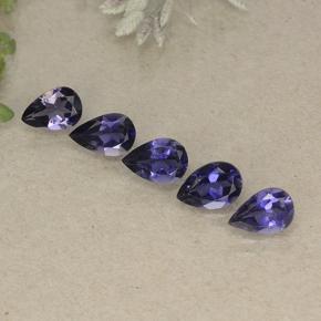 1,74 ct natürliche violetter Iolith-Edelsteine, Birnenform, VS
