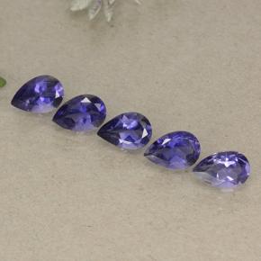 1,74 ct natürliche violetter Iolith-Edelsteine, Birnenform, VS