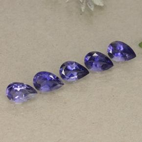 1,74 ct natürliche violetter Iolith-Edelsteine, Birnenform, VS