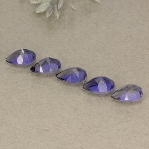 1,74 ct natürliche violetter Iolith-Edelsteine, Birnenform, VS
