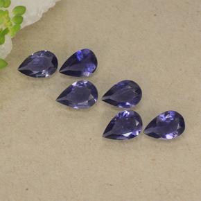 1,60 ct natürliche violetter Iolith-Edelsteine, Birnenform, VS