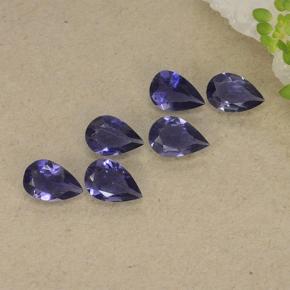 1,60 ct natürliche violetter Iolith-Edelsteine, Birnenform, VS