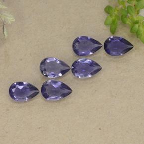 1,68 ct natürliche violetter Iolith-Edelsteine, Birnenform, VS