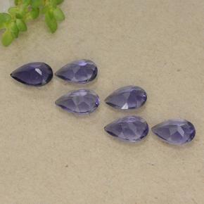 1,68 ct natürliche violetter Iolith-Edelsteine, Birnenform, VS