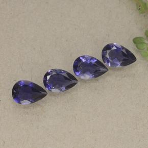 1,26 ct natürliche violetter Iolith-Edelsteine, Birnenform, VS
