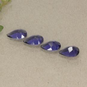 1,26 ct natürliche violetter Iolith-Edelsteine, Birnenform, VS