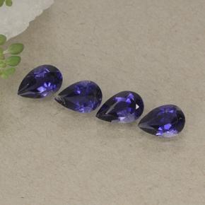 1,41 ct natürliche violetter Iolith-Edelsteine, Birnenform, VS