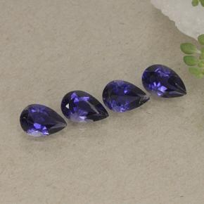 1,41 ct natürliche violetter Iolith-Edelsteine, Birnenform, VS
