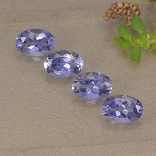 1,73 ct natürliche violetter Iolith-Edelsteine, Oval Schliff, VVS-VS